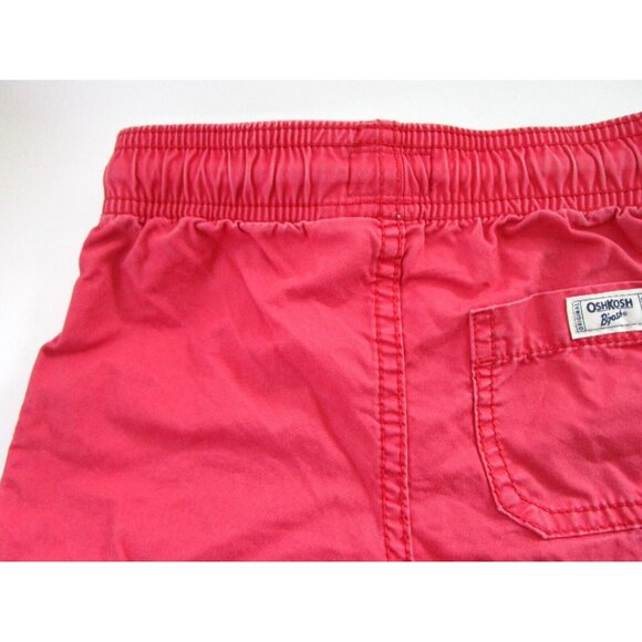 Genuine Oshkosh B'Gosh Boys 3T Red 100% Cotton Shorts - Pockets & Drawstring - Picture 10 of 13